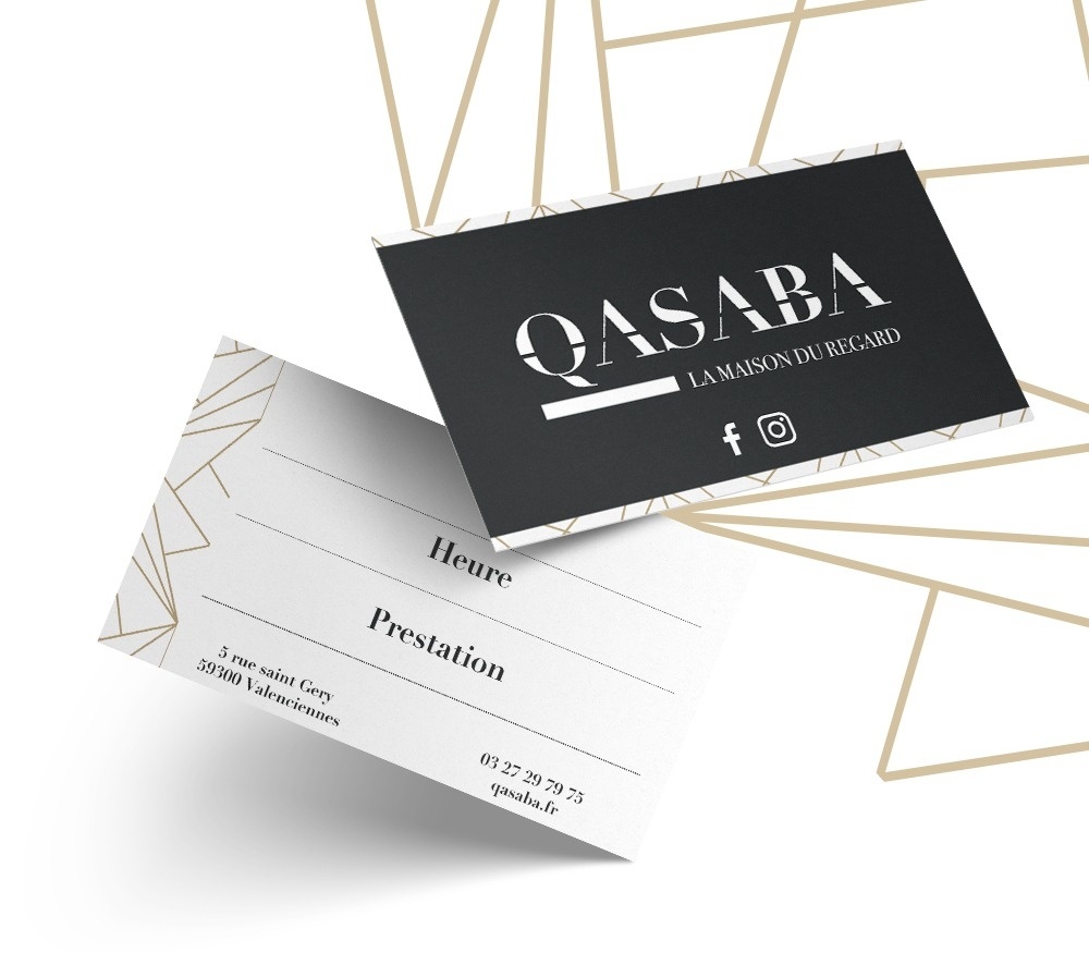 Création cartes de visite pour QASABA agence EKELA à Orléans